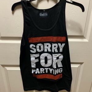 Jac Vanek Sorry For Partying Tank Top